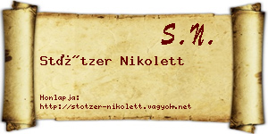 Stötzer Nikolett névjegykártya