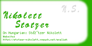 nikolett stotzer business card